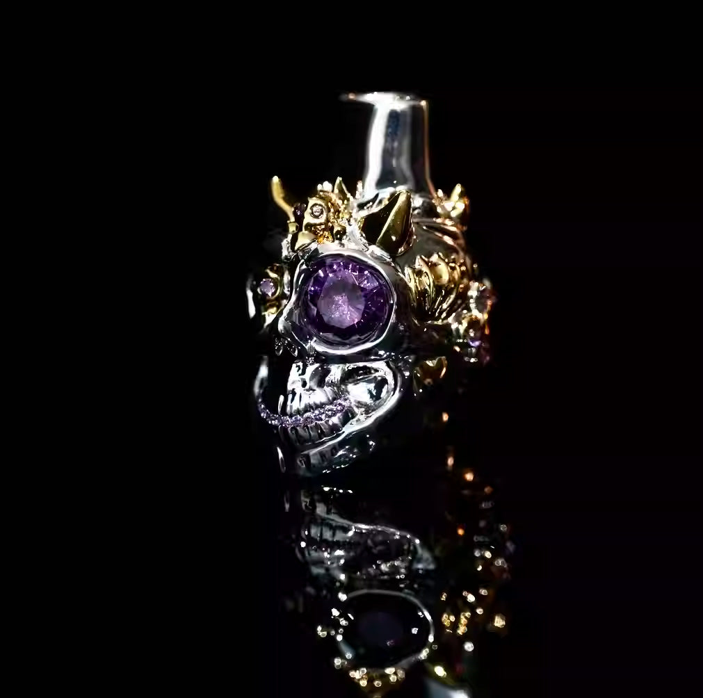 Double-Horned Skull Hookah Tip